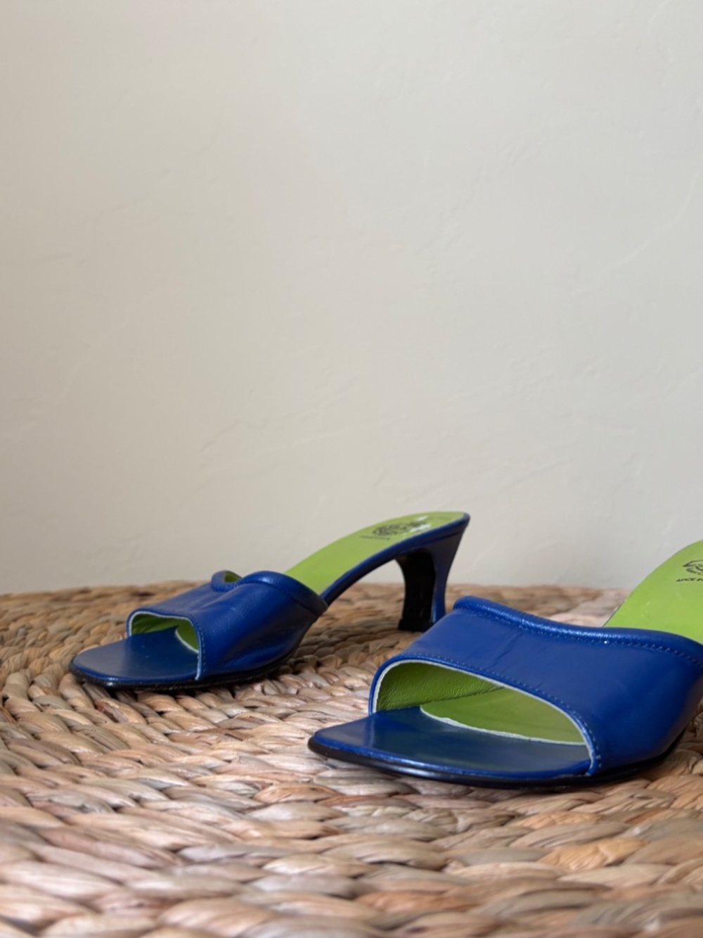ESPACE / Robert Clergerie Studio / metallic blue leather / open toe mule / 7 - Picture 4 of 12